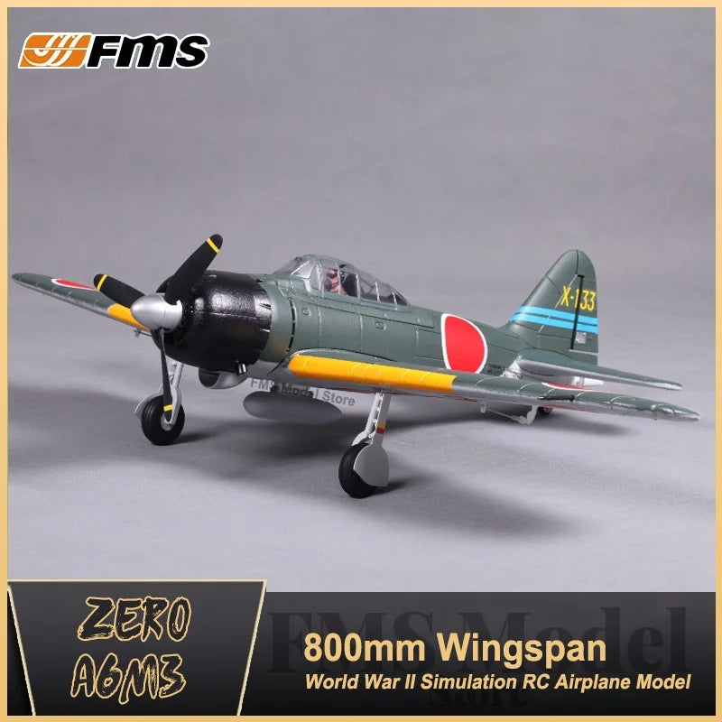 800MM Zero RC Airplane A6M3 Model Fight V2 PNP Mini Warbird Duralble EPO Foam  Plane Aircraft Avion Gifts