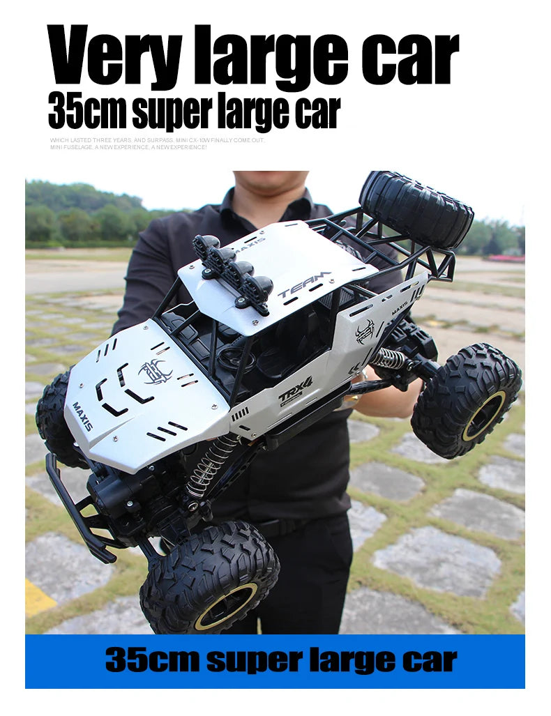1:12 4x4 Off-Road RC Car With LED Lights 2.4G Radio Control Car Buggy 4WD Remote Control High Speed Trucks Boys Toy for Children