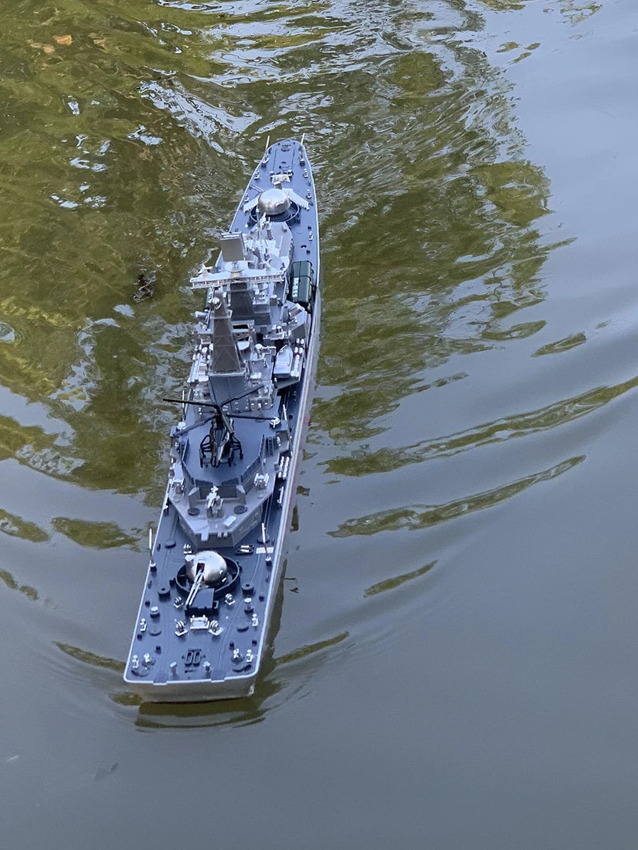1:275 Scale 31 Inch Large Remote Controlled Warship Battleship Rc Ship On Lakes Pools Rivers Exhibits Models For Kids Boys A