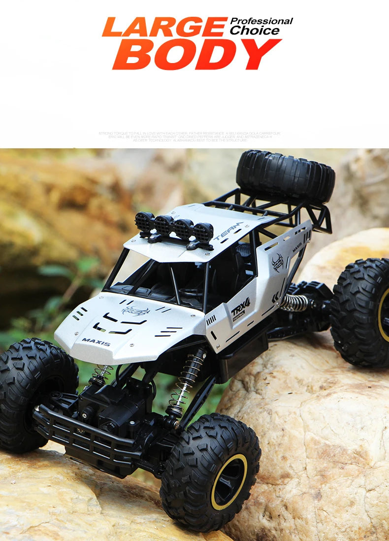 1:12 4x4 Off-Road RC Car With LED Lights 2.4G Radio Control Car Buggy 4WD Remote Control High Speed Trucks Boys Toy for Children