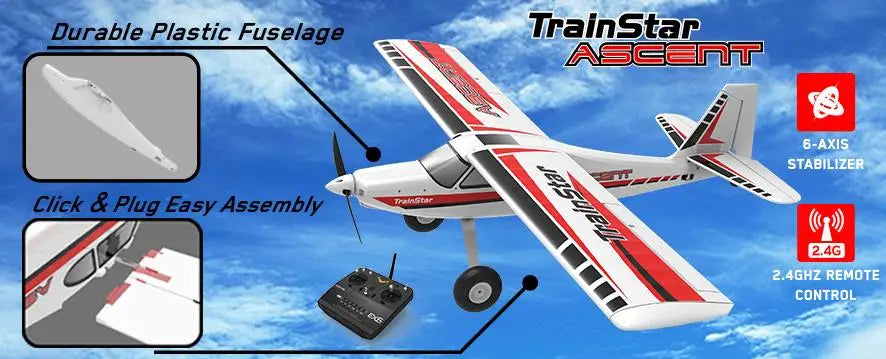 Volantex RC V74708 TrainStar Ascent 747-8 1400mm Wingspan EPO Trainer Aircraft RC Airplane Beginner Plane KIT set or PNP set