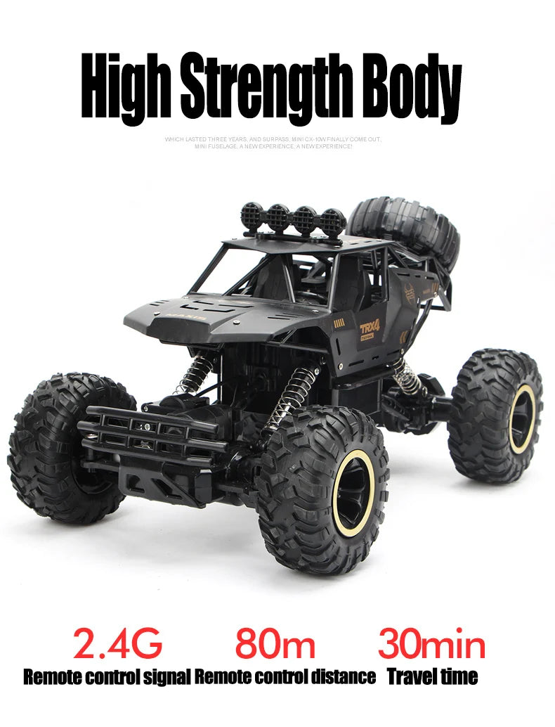 1:12 4x4 Off-Road RC Car With LED Lights 2.4G Radio Control Car Buggy 4WD Remote Control High Speed Trucks Boys Toy for Children
