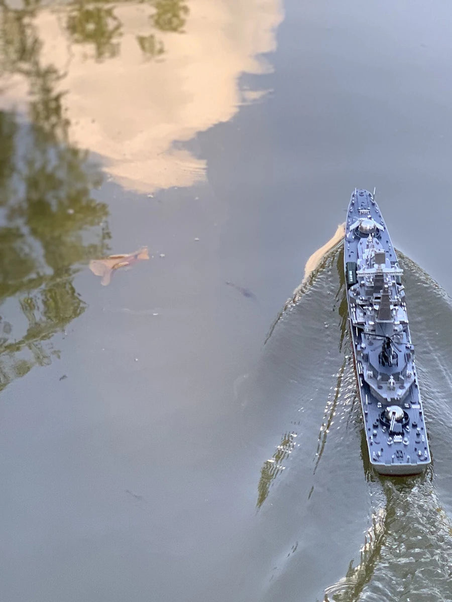 1:275 Scale 31 Inch Large Remote Controlled Warship Battleship Rc Ship On Lakes Pools Rivers Exhibits Models For Kids Boys A