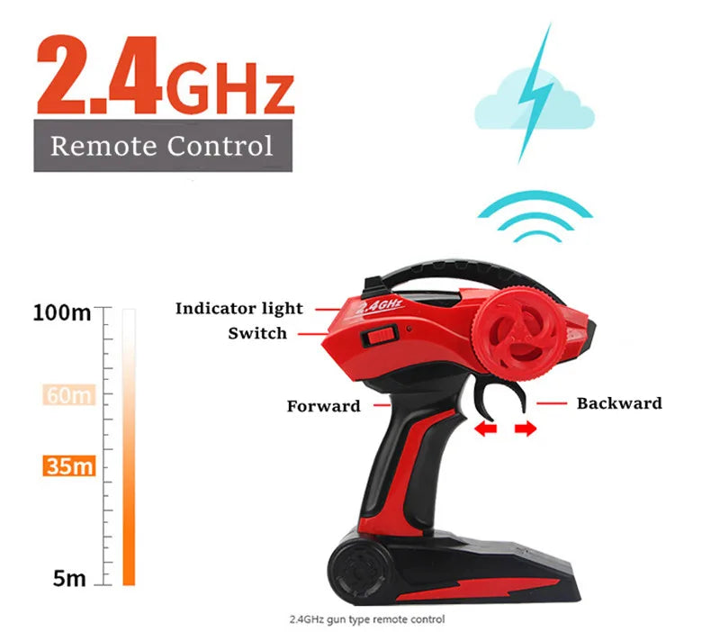 1:12 4x4 Off-Road RC Car With LED Lights 2.4G Radio Control Car Buggy 4WD Remote Control High Speed Trucks Boys Toy for Children