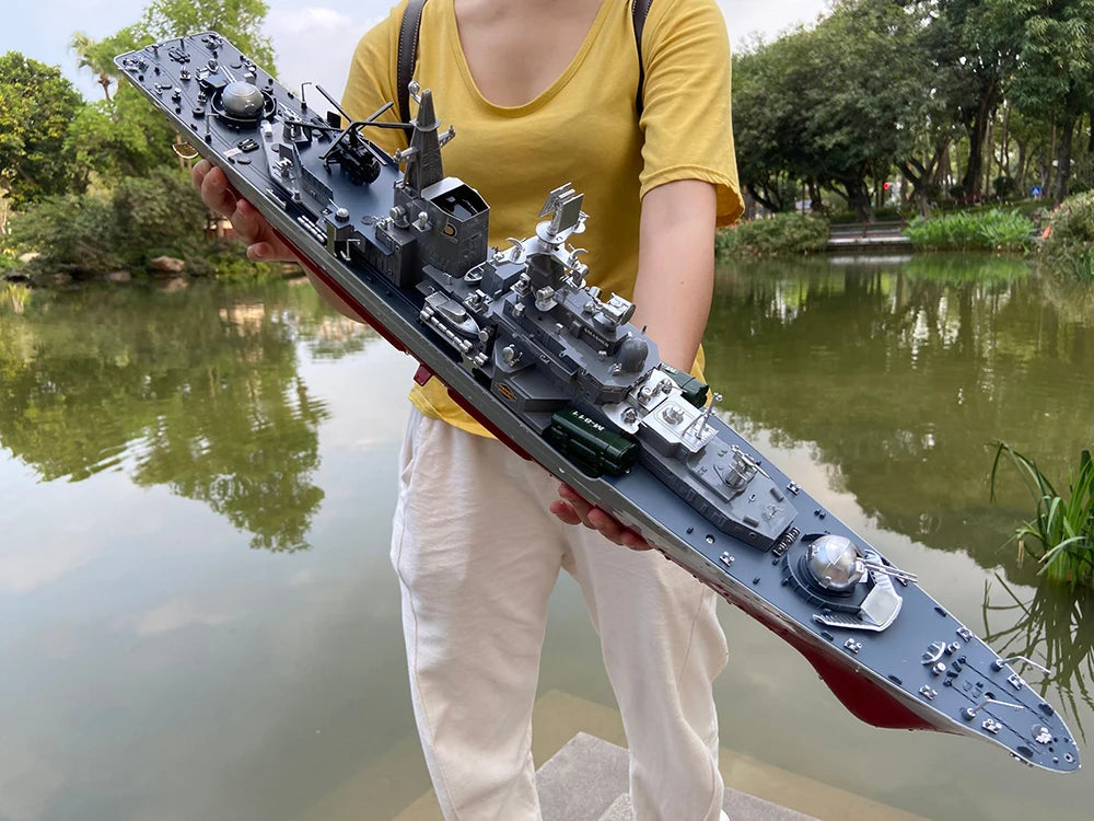 1:275 Scale 31 Inch Large Remote Controlled Warship Battleship Rc Ship On Lakes Pools Rivers Exhibits Models For Kids Boys A