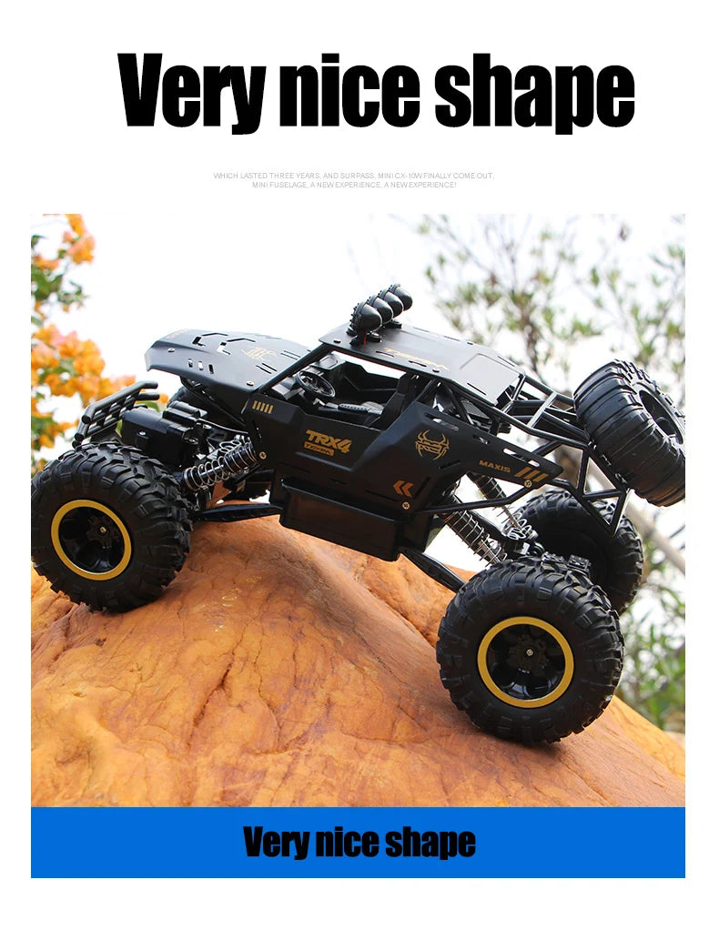 1:12 4x4 Off-Road RC Car With LED Lights 2.4G Radio Control Car Buggy 4WD Remote Control High Speed Trucks Boys Toy for Children