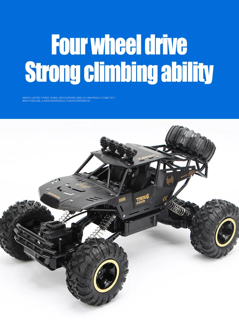 1:12 4x4 Off-Road RC Car With LED Lights 2.4G Radio Control Car Buggy 4WD Remote Control High Speed Trucks Boys Toy for Children