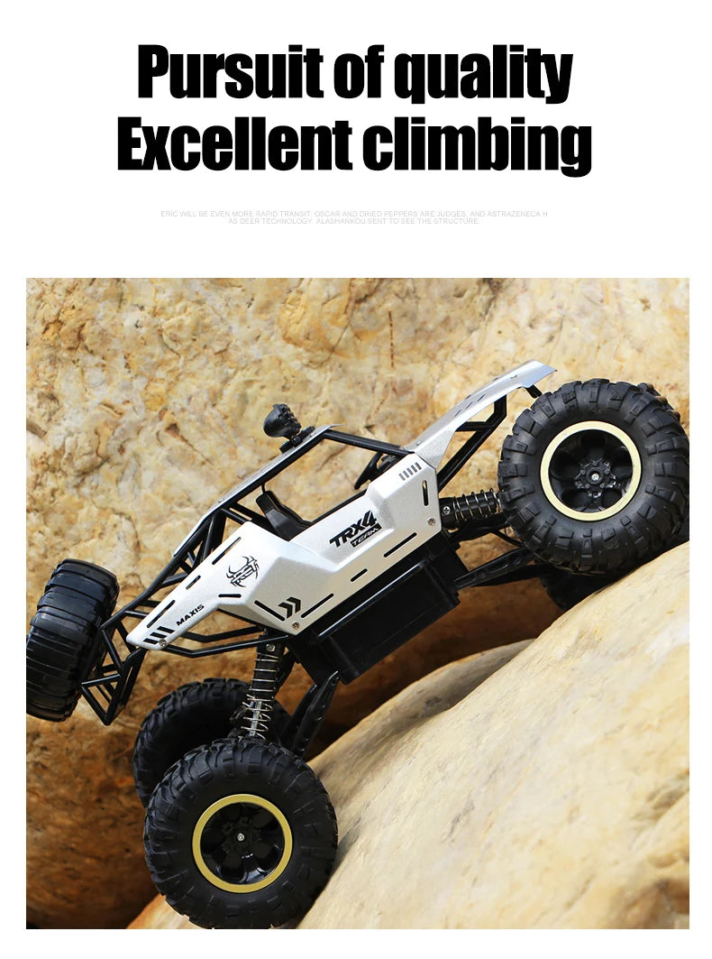 1:12 4x4 Off-Road RC Car With LED Lights 2.4G Radio Control Car Buggy 4WD Remote Control High Speed Trucks Boys Toy for Children