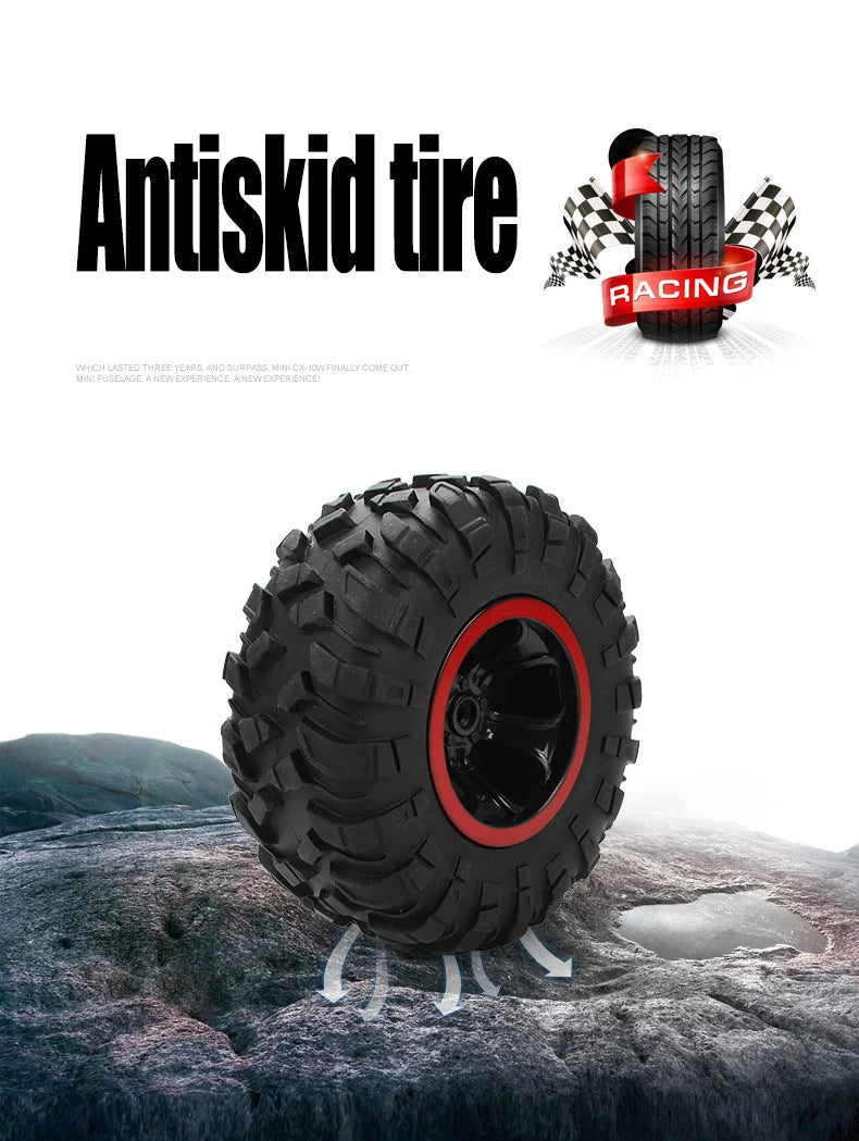 1:12 4x4 Off-Road RC Car With LED Lights 2.4G Radio Control Car Buggy 4WD Remote Control High Speed Trucks Boys Toy for Children