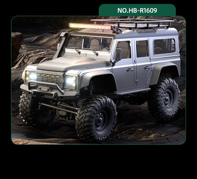 HB HuangBo RC Car RTR 1/16 Scale 4WD Off-Road Crawler Car Full Proportional Remote Control Electric Toy for Adults and Kids