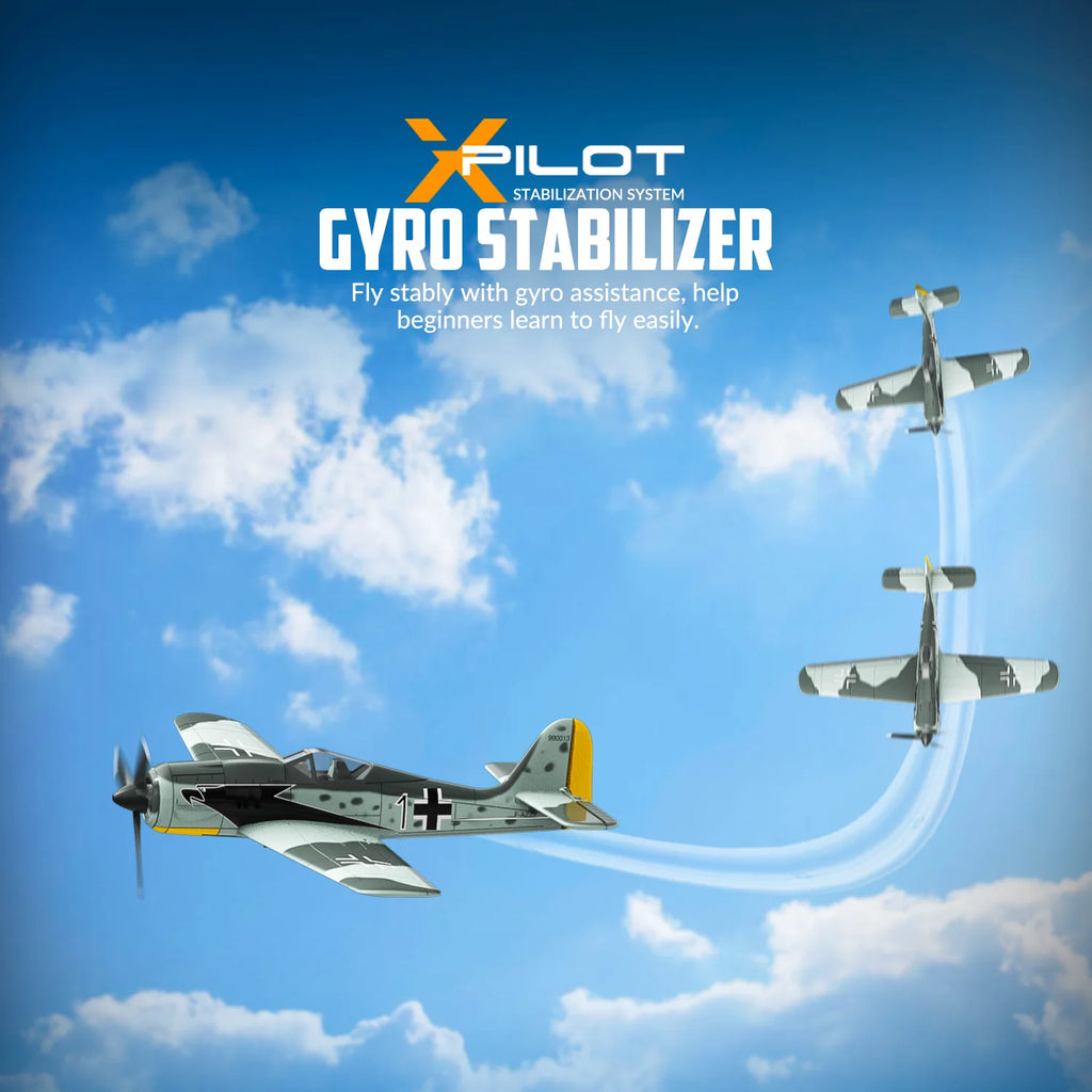 VOLANTEX RC FW190 Fighter Toy Set Ready to Fly Remote Control Airplane Kids Boys
