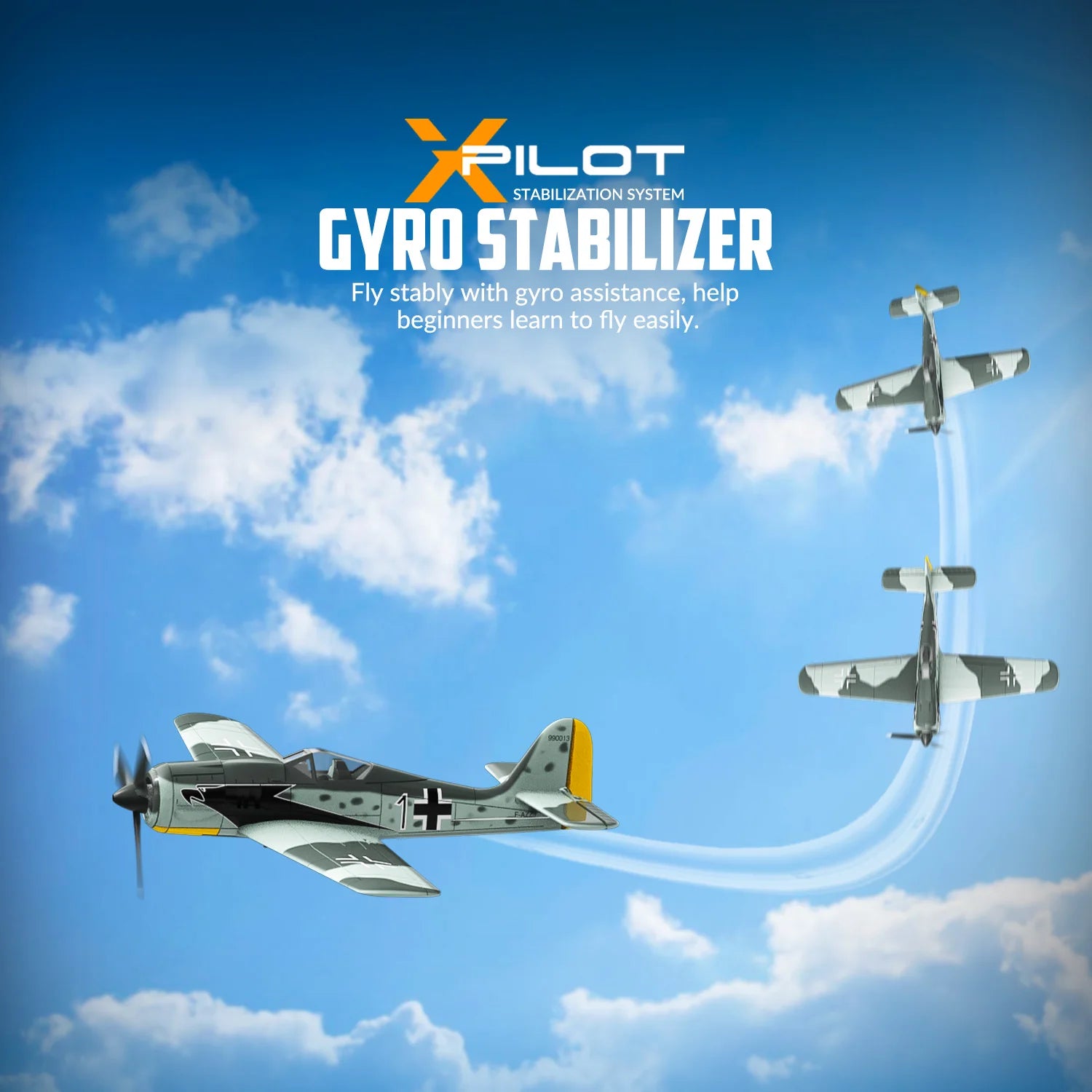 VOLANTEX RC FW190 Fighter Toy Set Ready to Fly Remote Control Airplane Kids Boys