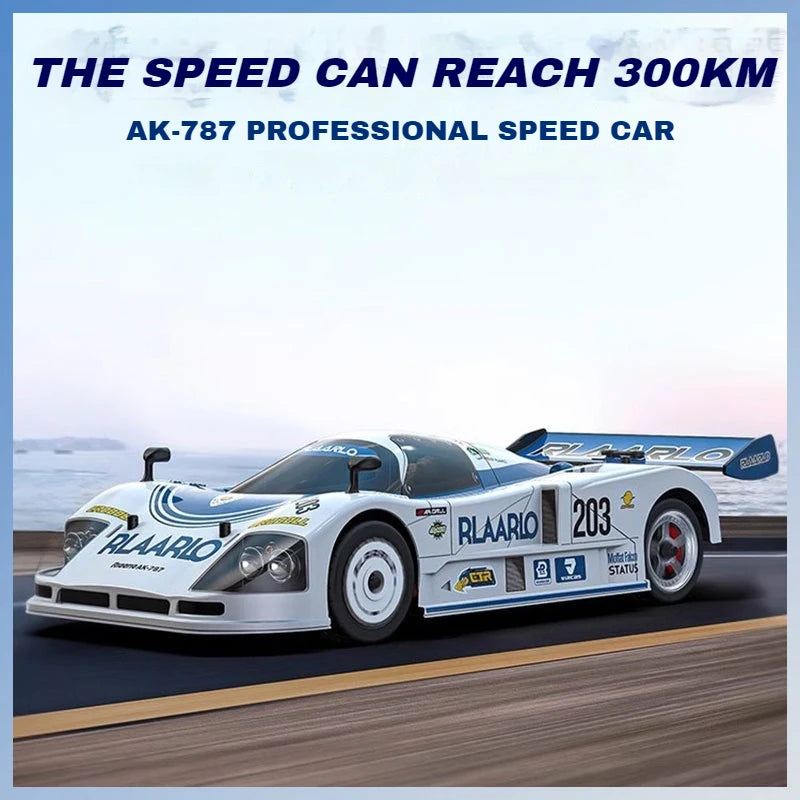 RLAARLO RC Cars AK-787 Flat Sports Car 1:10 Carbon Fiber Brushless Electric Professional Speed Racing Simulation Model Car Gift