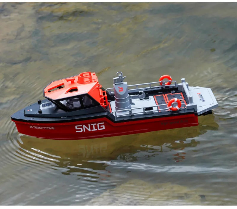 RC Rescue Boat Simulation Model High Speed Turbojet Brushless Speedboat Remote Control Boat Model Toy Gift Electric Yacht