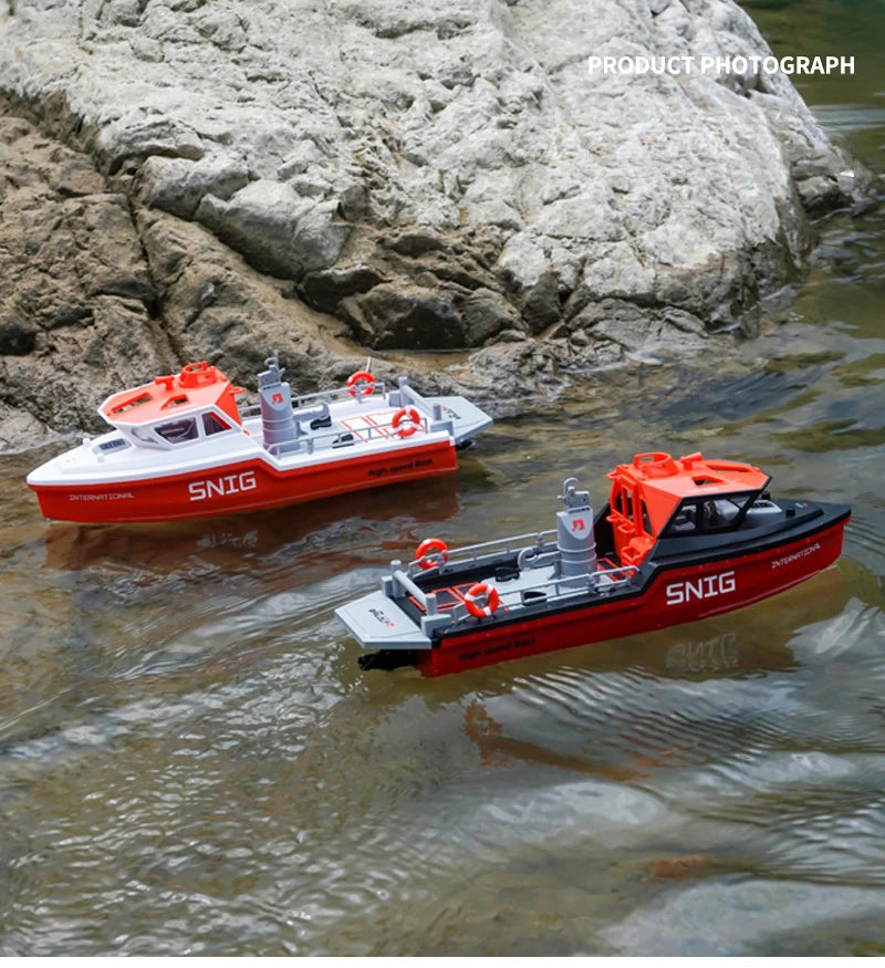 RC Rescue Boat Simulation Model High Speed Turbojet Brushless Speedboat Remote Control Boat Model Toy Gift Electric Yacht