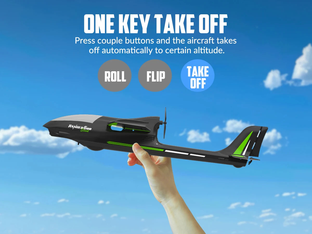 Volantexrc Ranger600 RC Aircraft 2.4GHz 4CH 600MM Fixed Wing RC Plane With 6-Axis Gyro Stabilizer One Key Aerobatic RTF Fighter