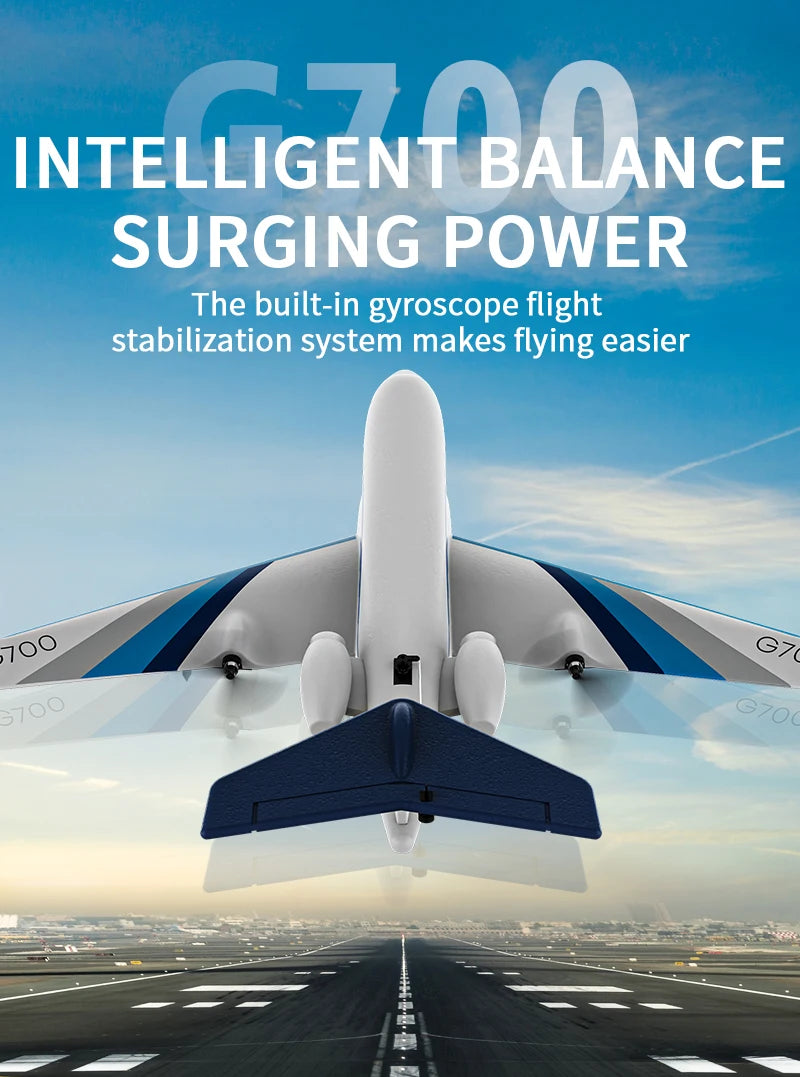 G700 Rc Plane Z67 Fixed-wing Rc Airplane Foam Toy Gulfstream 3-channel G700 Private Double Motor Control Airplane Model Gifts
