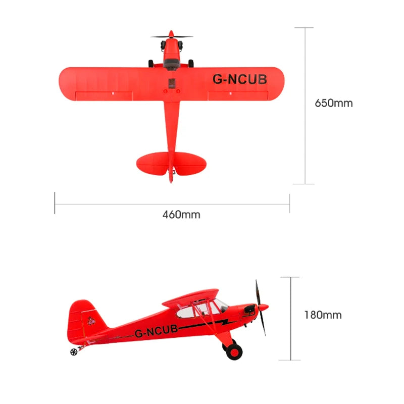 News Park10 J3-CUB RC Airplane RTF EPP RC 1406 Brushless Motor WLtoys A160 Upgrad 3D/6G System 650mm Wingspan Kit For Adult Gift