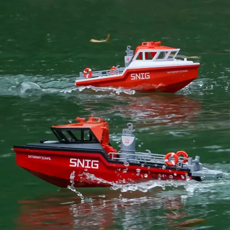 RC Rescue Boat Simulation Model High Speed Turbojet Brushless Speedboat Remote Control Boat Model Toy Gift Electric Yacht