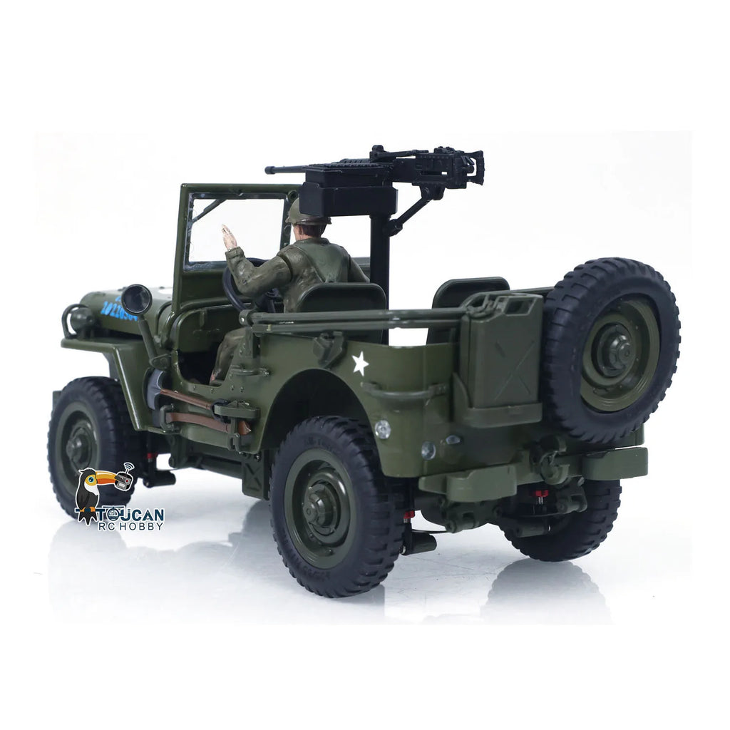 RC Off Road Cars 1/16 4*4 RTR Vehicle Electric  Remote Control Military Truck Model Metal Car Shell Drive Shafts Light System