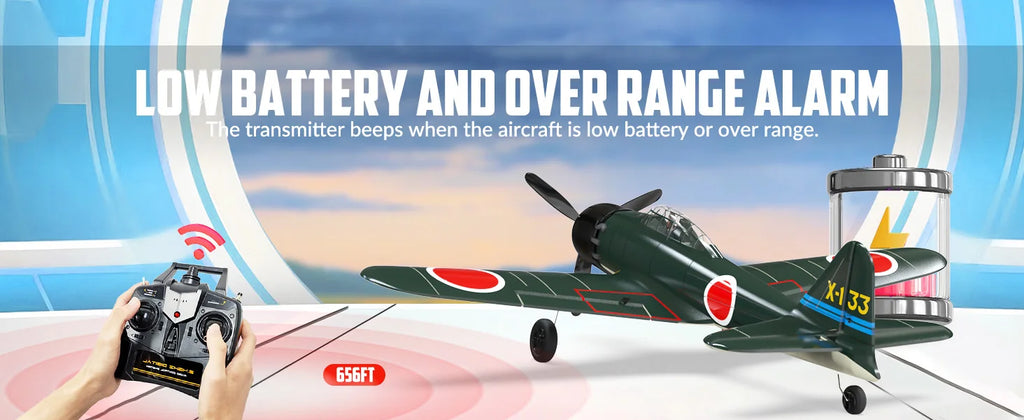 Zero RC Plane 2.4G 4CH Remote Control Airplane EPP 400mm Wingspan 6-Axis Aerobatic RC Fighter 761-15 RTF Plane