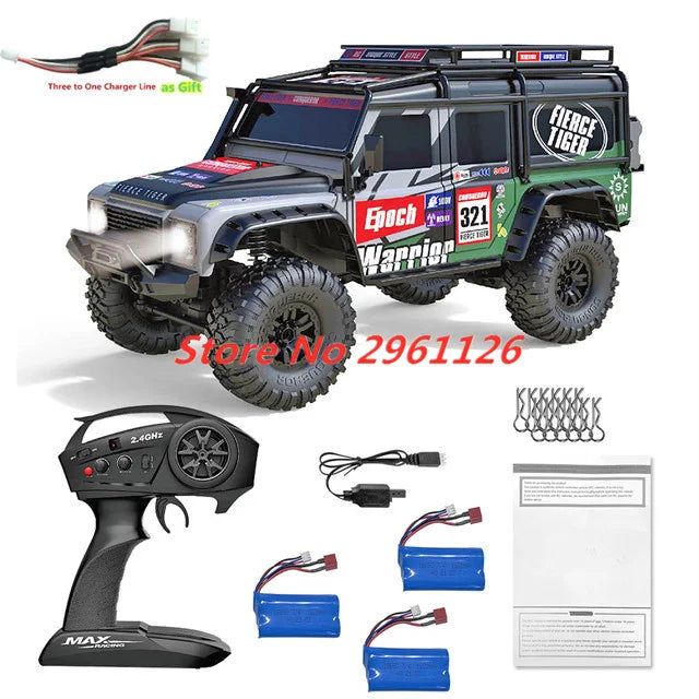 47CM Large RC Climbing Car 4WD 2.4G 1:10 Full Scale Multi-terrain Driving Remote Control Car Full Proportional Rock Crawler Toy
