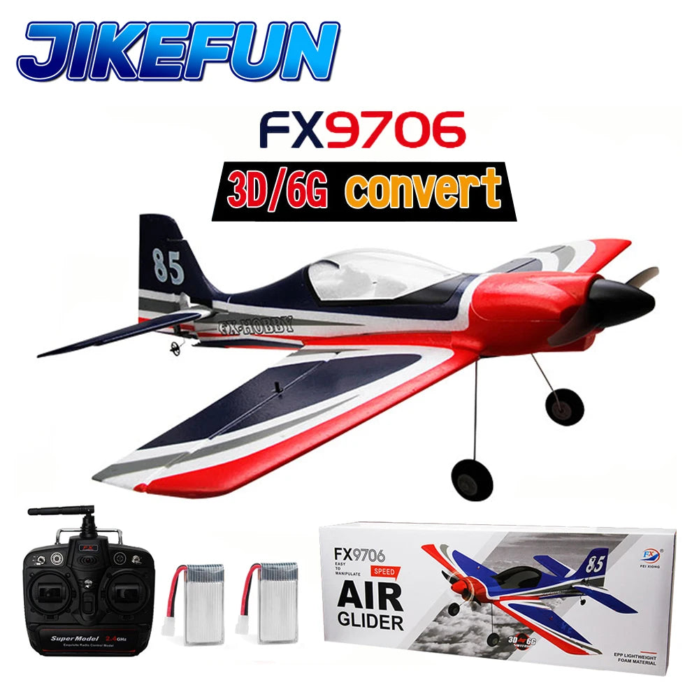 5CH FX9706 RC Plane 580MM Fixed Wing Glider 3D/6G Remote Control Aircraft 2.4G Brushless Motor Fighter Model Toys for Children