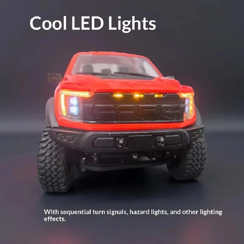 Hongxing New F-150 Rc Car 1:12 Scale 4wd Off-Road Pickup Truck Full Metal Gearbox Realistic Open Doors Cruise Control Rc Vehicle
