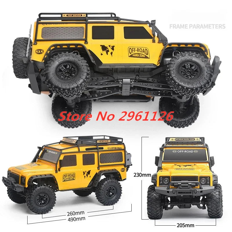 47CM Large RC Climbing Car 4WD 2.4G 1:10 Full Scale Multi-terrain Driving Remote Control Car Full Proportional Rock Crawler Toy