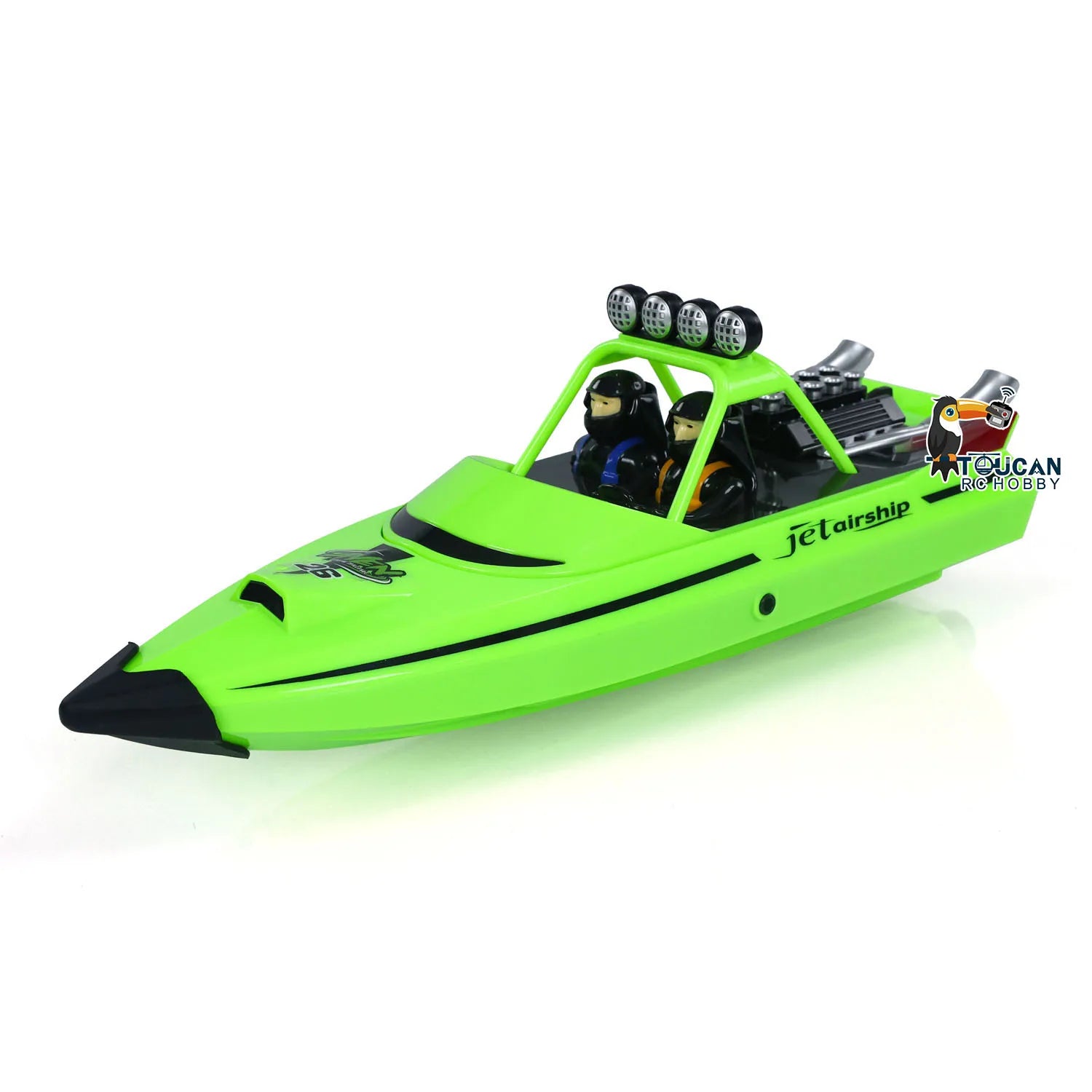 RC RTR Boat Lights Self Righting Jet Ship 2.4G Radio Control Racing Boat Model for Kids and Adults Outdoor Toys Gift for Boys