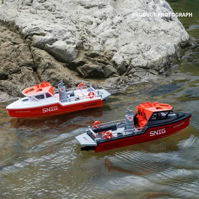 RC Rescue Boat Simulation Model High Speed Turbojet Brushless Speedboat Remote Control Boat Model Toy Gift Electric Yacht