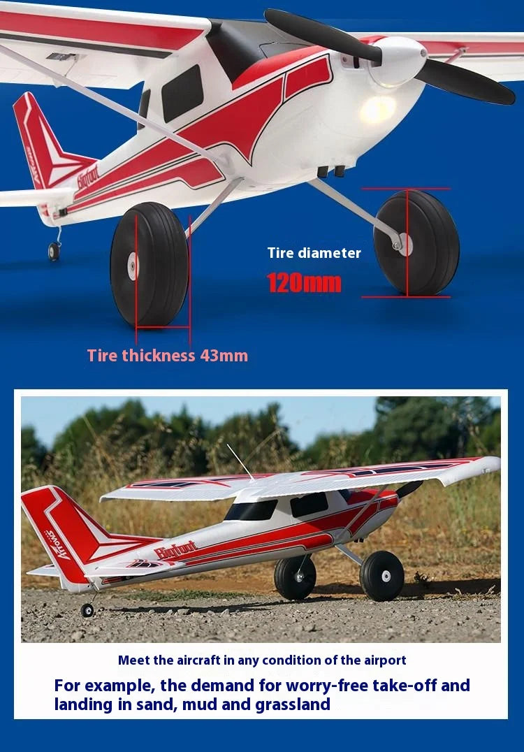 Blue Arrow 1300mm Bigfoot Low-Speed Entry-Level Off-Road Rc Plane Single Wing Propeller Single Engine Fixed Wing Model Aircraft
