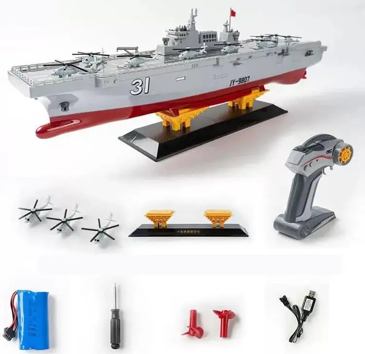 1:275 Scale 31 Inch Large Remote Controlled Warship Battleship Rc Ship On Lakes Pools Rivers Exhibits Models For Kids Boys A