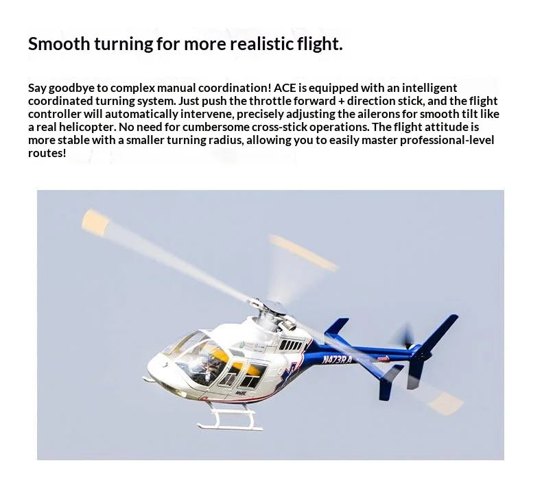 New Bell 407 Rc Helicopter Flywing 470 Scale Brushless RC Plane 4 Propellers 10CH With 4S 5000mAh RC Airplane Model Adults Gifts