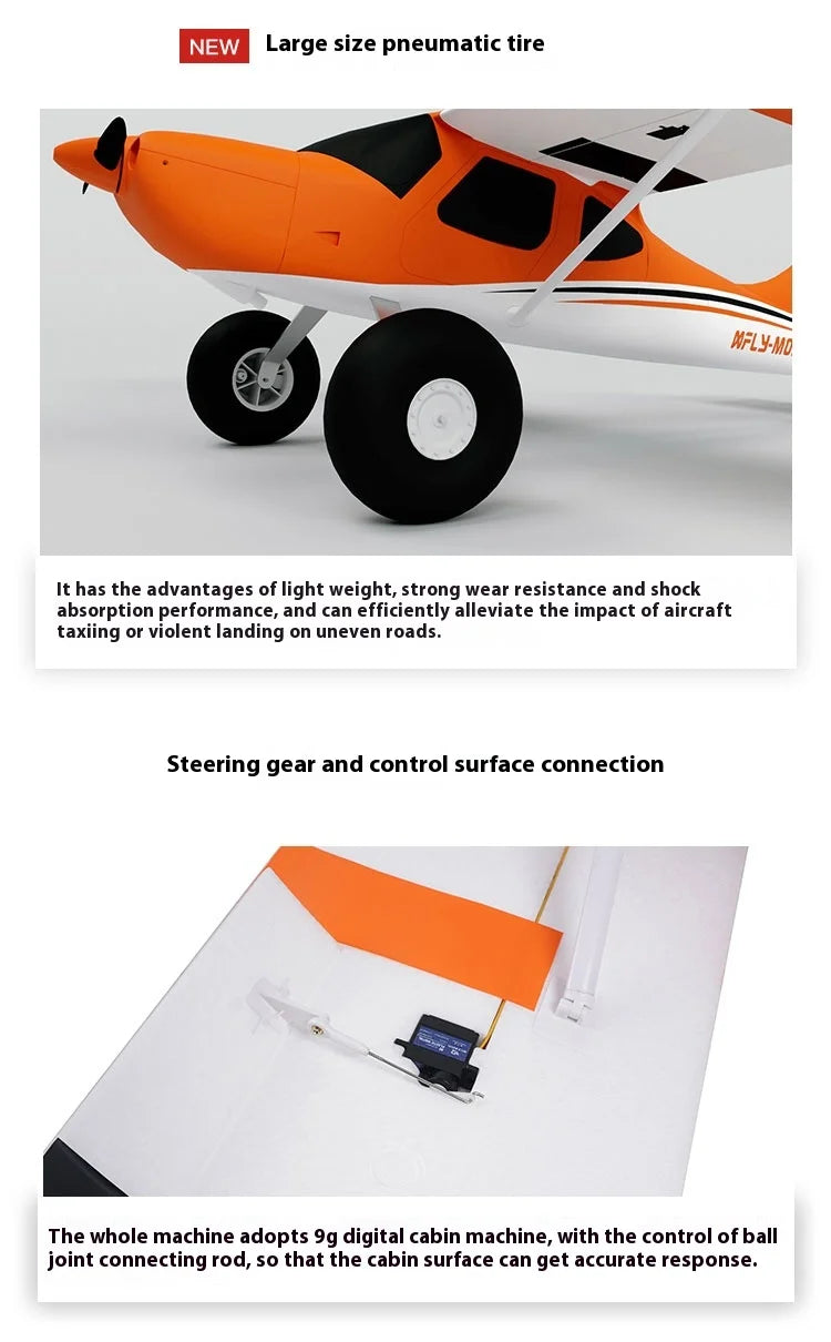Xfly 1233mm Windwalker Electric RC Plane - Assembled Fixed Wing Single Wing Remote Control Aircraft for Entry Level Training