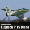 Freewing 64mm P.15 Jet Ducted Single Engine Rc Plane Assembled Fixed Wing Model 750mm Wingspan Training Aircraft