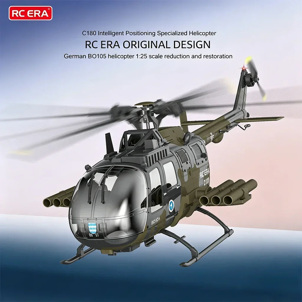 RC ERA C180 RC Helicopter 2.4G 6-Aixs Gyroscope 6CH Altitude Hold Optical Flow Brushless Remote Control Helicopter Toys For Kid