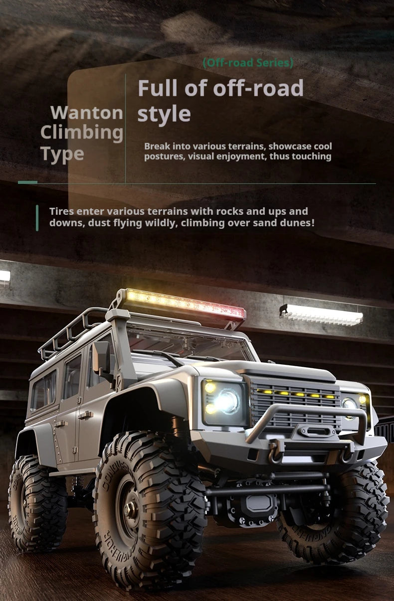 HB HuangBo RC Car RTR 1/16 Scale 4WD Off-Road Crawler Car Full Proportional Remote Control Electric Toy for Adults and Kids
