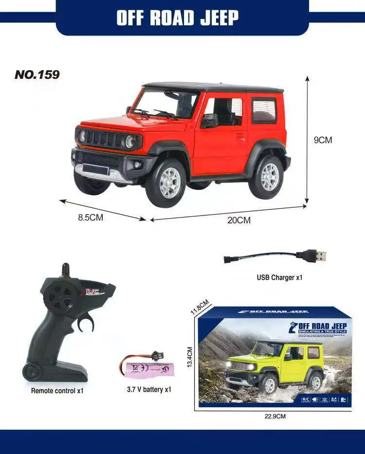 1:24 RC Car Simulation RC Crawler - Remote Control Off-Road Vehicle Model Truck for Display & Play
