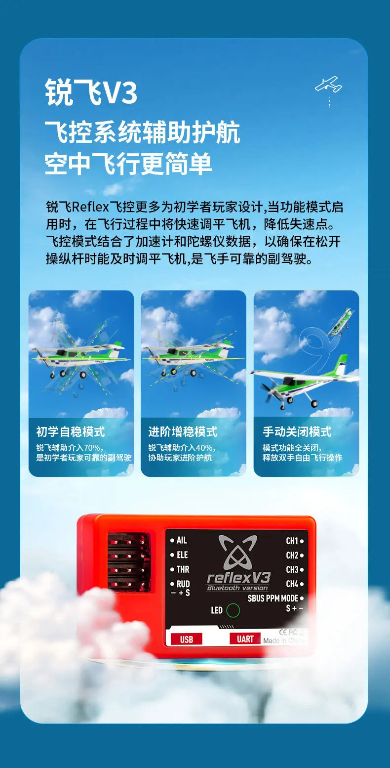 Fms Guardian Rc Fixed Wing Airplane 1220Mm Crash Resistant Beginner Training Rtf Electric Rc Plane With Flight Simulator Outdoor