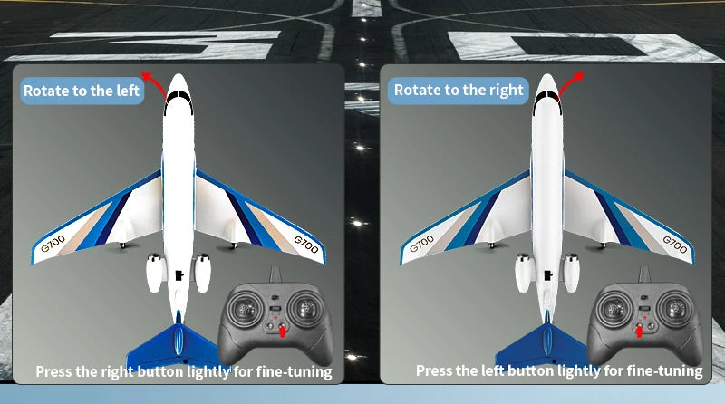 NEW G700 RC Plane Private Jet 3CH Remote Control Glider Gulfstream G700 RTF RTF 6-axis Gyro Stabilizer Airplane Toys Kids Adults