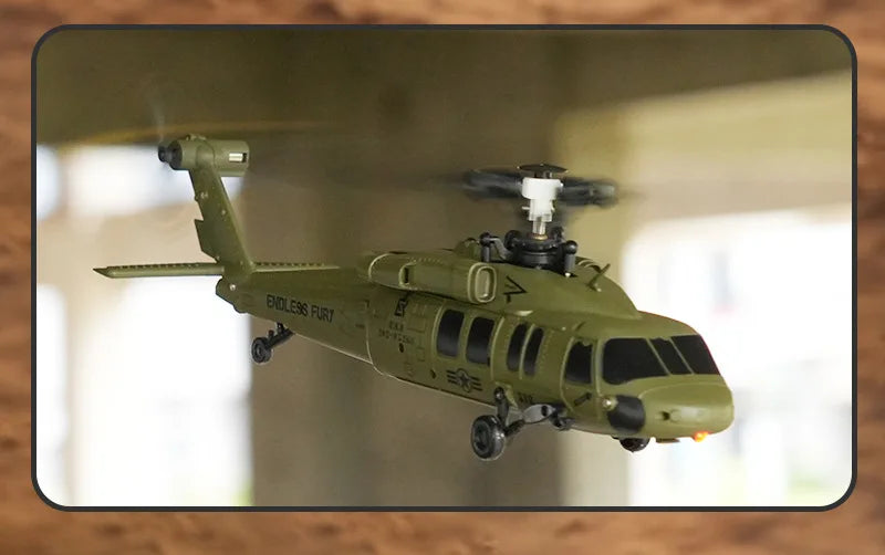 JJRC 6CH RC Helicopter UH-60L 6 Axes Aileron-free Design Fighter Jet With Brushless Motor One Key Takeoff 3D Roll Airlane Toy