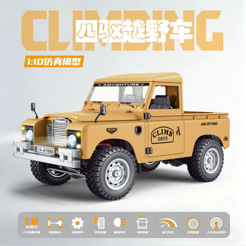 New 1:10 Full Scale Pickup 4X4 Professional Remote RC Defender Simulated Off-Road Climbing Vehicle RC CAR