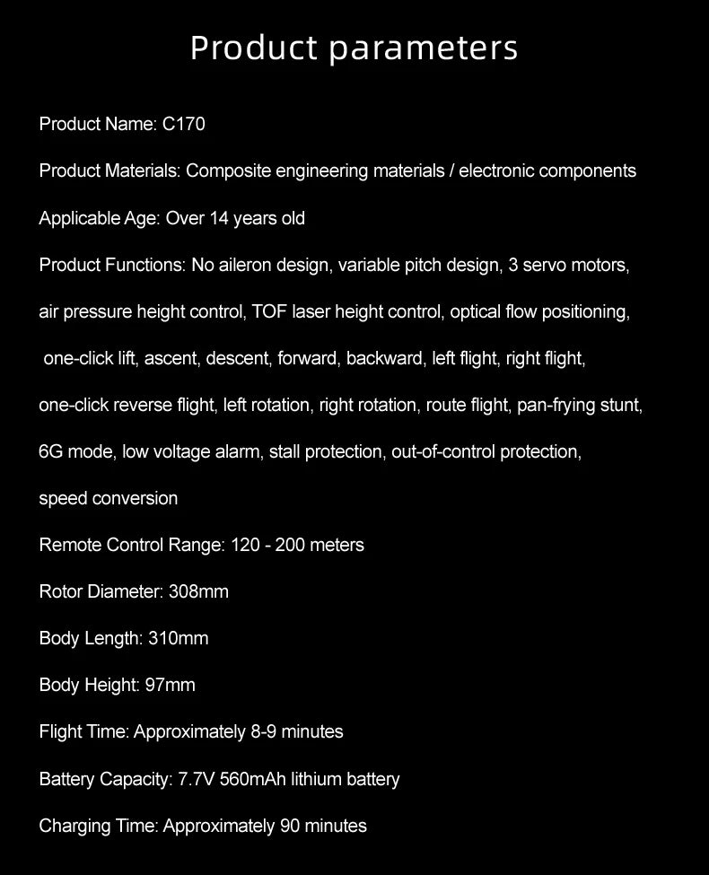 RC Helicopter C170 1:48 RC ERA Apache Remote Control Armed Helicopter Optical Flow Positioning 6CH Brushless Aircraft Model Toy