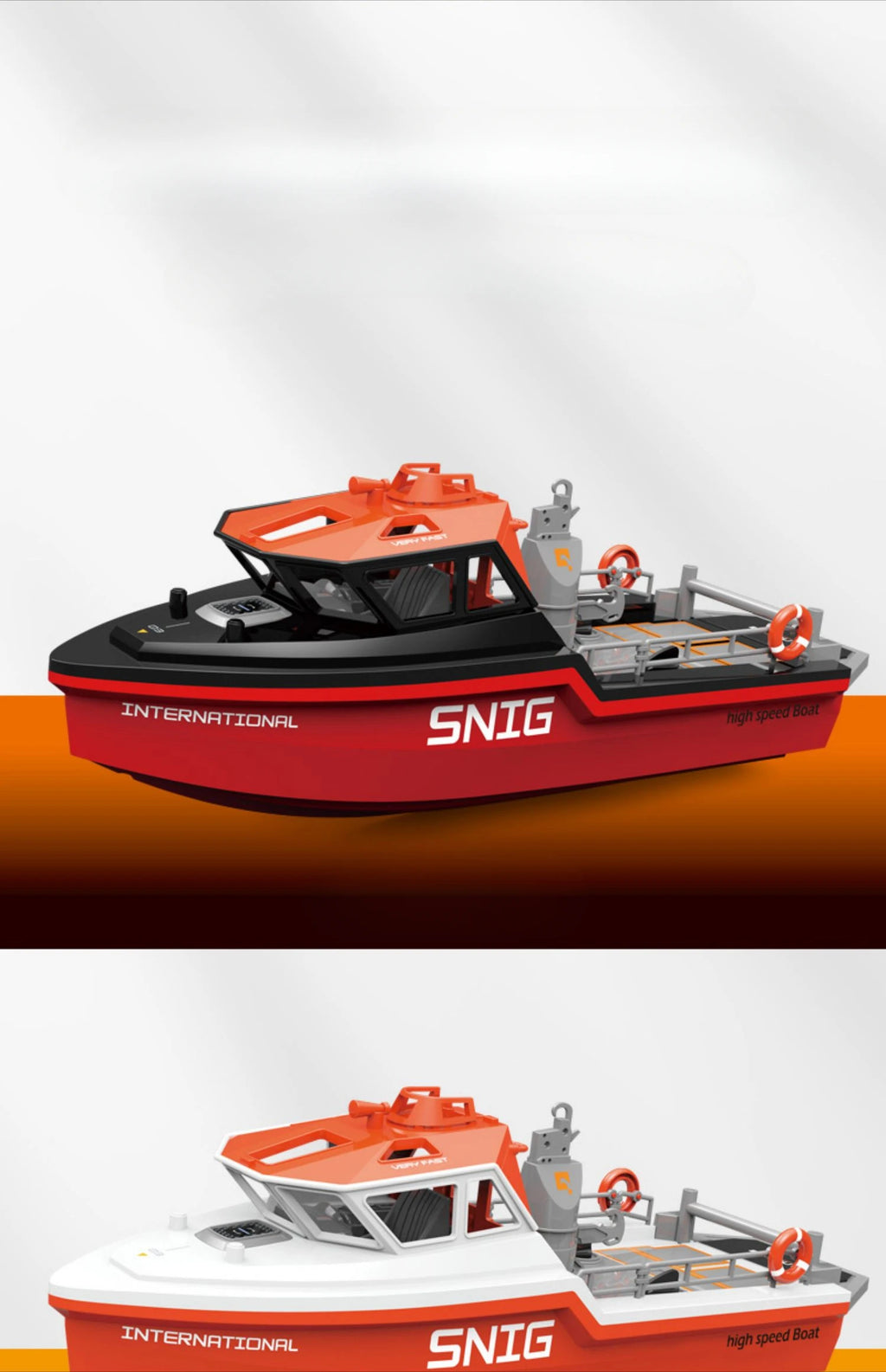 RC Rescue Boat Simulation Model High Speed Turbojet Brushless Speedboat Remote Control Boat Model Toy Gift Electric Yacht
