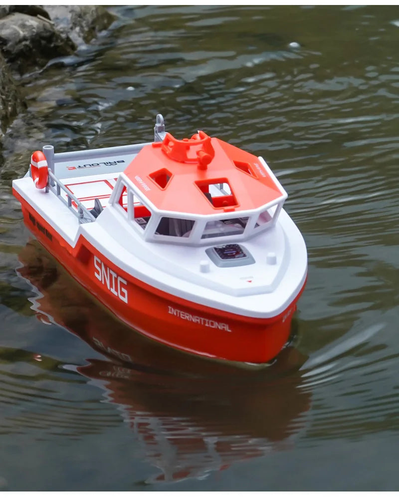 RC Rescue Boat Simulation Model High Speed Turbojet Brushless Speedboat Remote Control Boat Model Toy Gift Electric Yacht