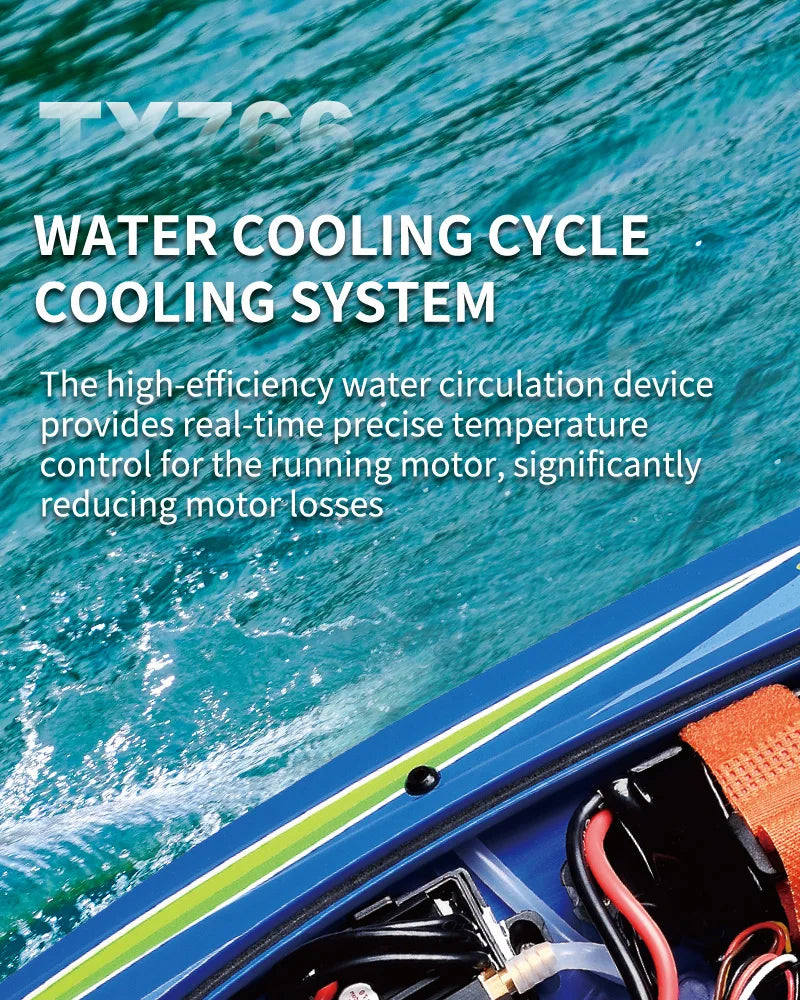 TX766 Brushless RC Boat 40km/h High Speed Big Power Waterproof Electric Toy Boat Model Low Battery Reminder Metal Rudder Gifts