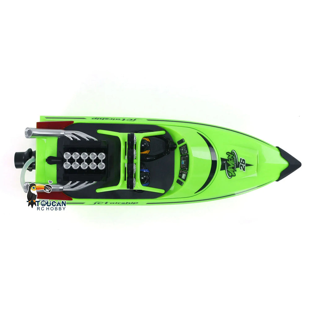 RC RTR Boat Lights Self Righting Jet Ship 2.4G Radio Control Racing Boat Model for Kids and Adults Outdoor Toys Gift for Boys