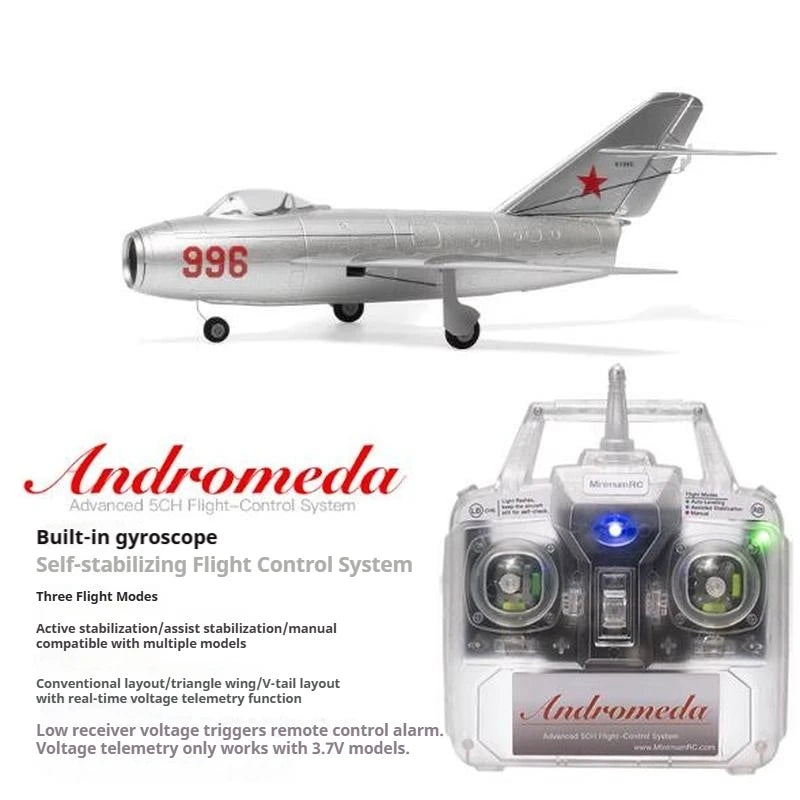 MinimumRC Mig 15 Micro Scale RC Jet 30mm Ducted Fan 2S Gyro Self Stabilization Aircraft For Outdoor RC Flight Hobby Enthusiasts