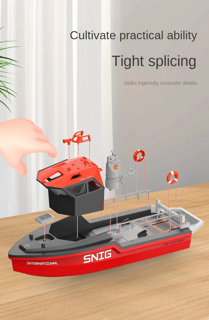 RC Rescue Boat Simulation Model High Speed Turbojet Brushless Speedboat Remote Control Boat Model Toy Gift Electric Yacht